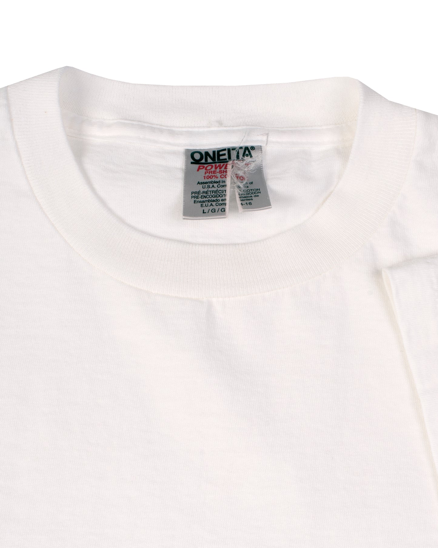 Blank Oneita White T-Shirt