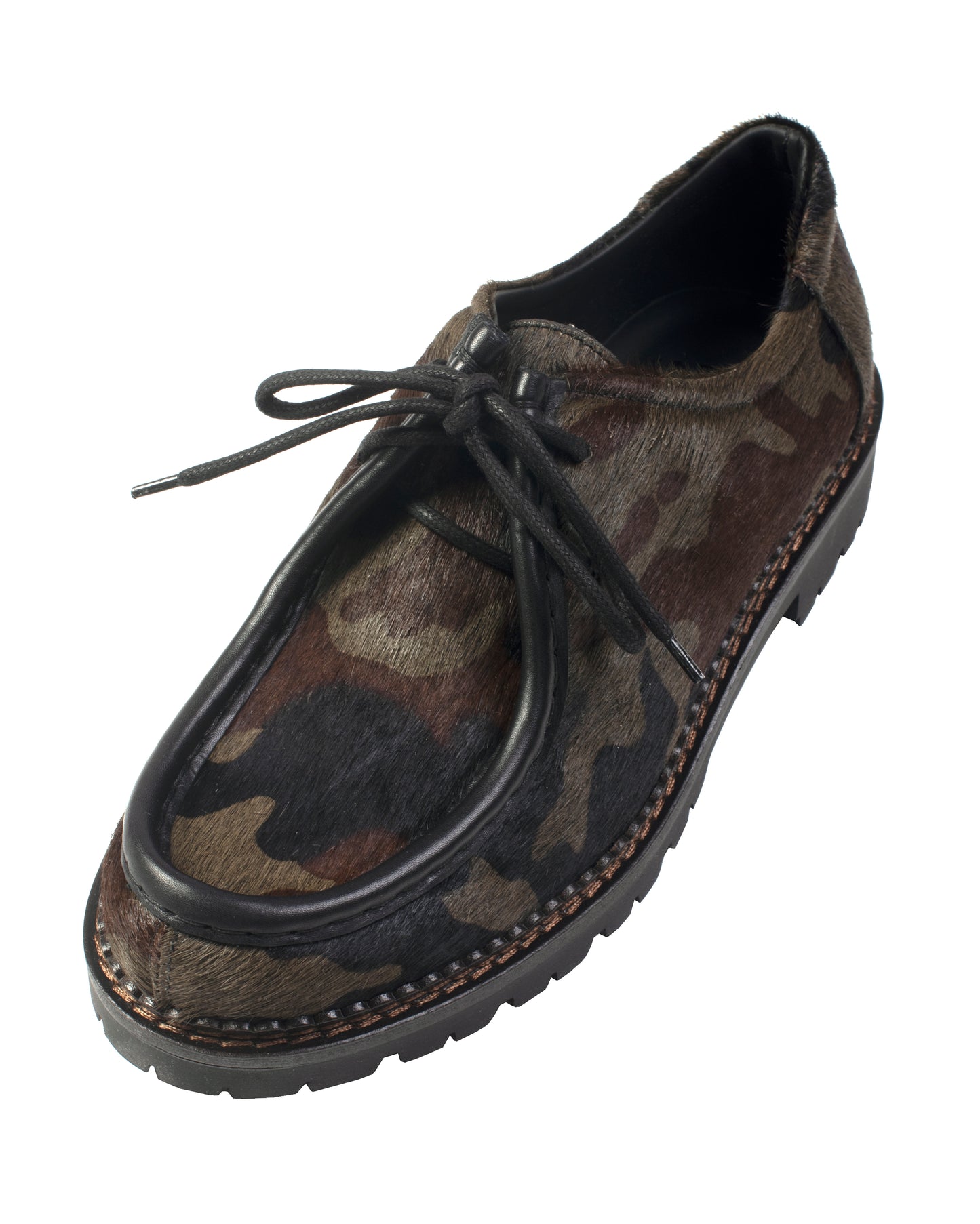 VLA Camo Pony Hair Moc Shoes