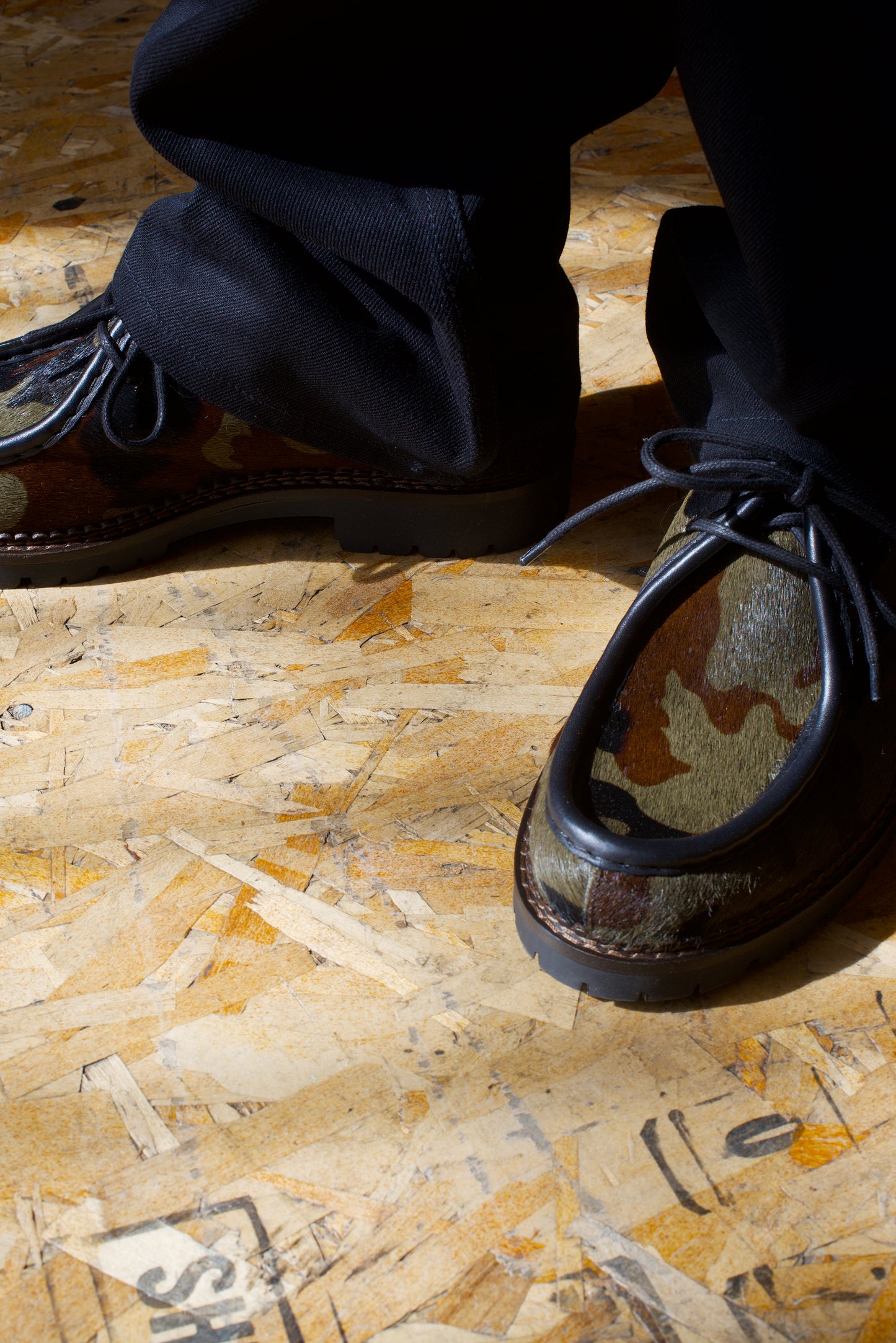 VLA Camo Pony Hair Moc Shoes