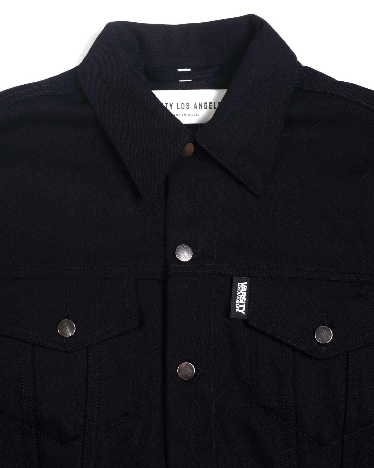 Varsity Los Angeles Black Denim Trucker