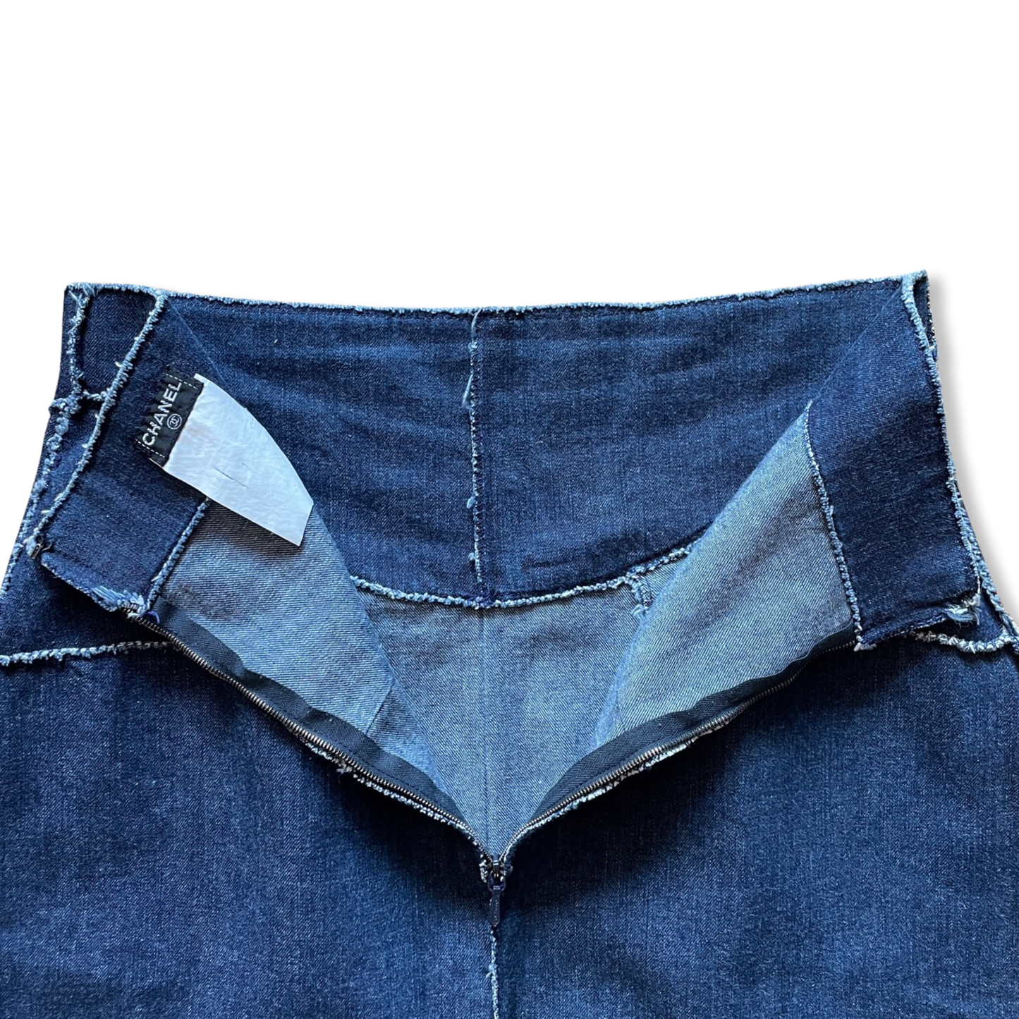 Chanel Denim Patchwork Skirt