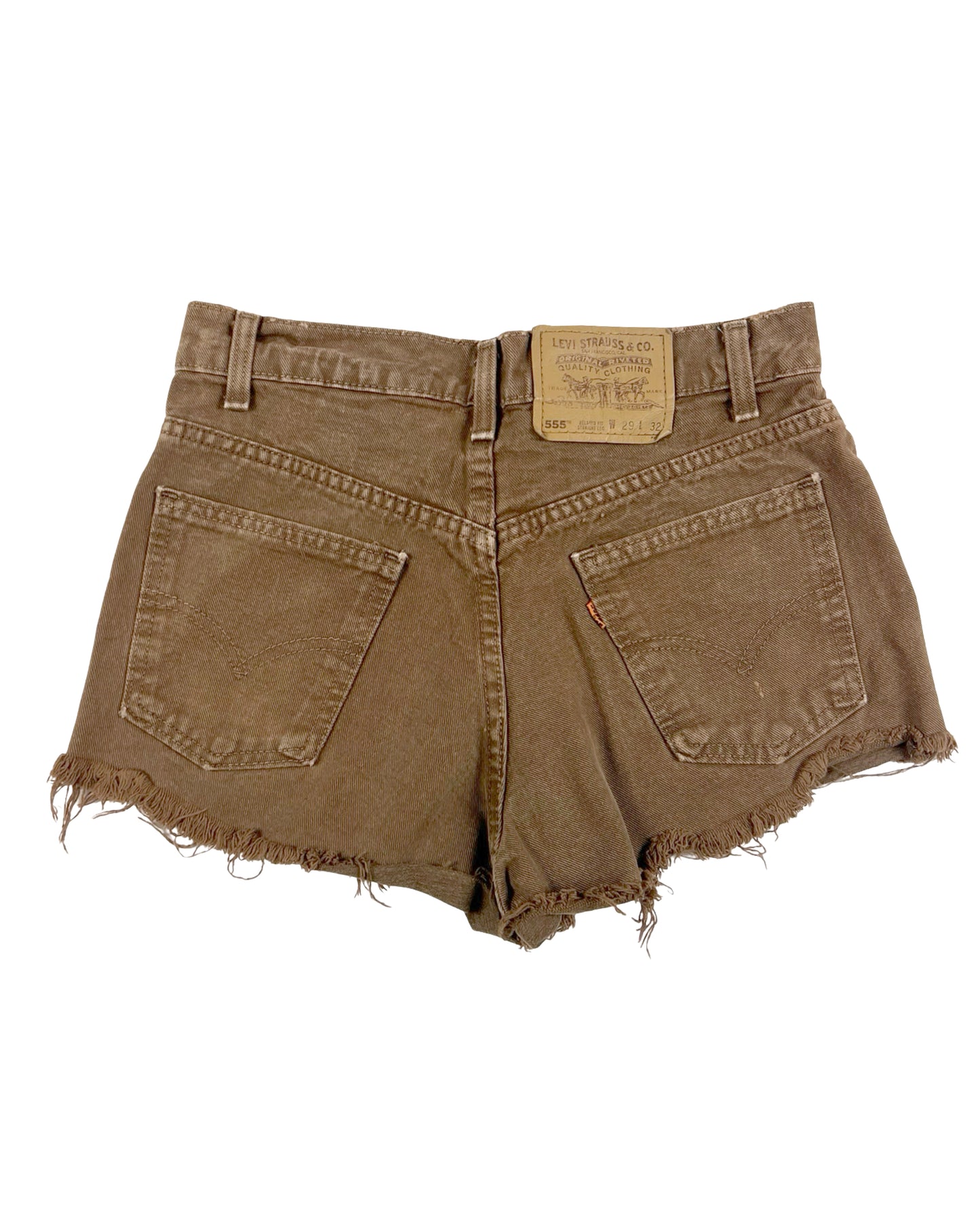 1990’s Levi's 555 Brown Denim Cut Off Shorts