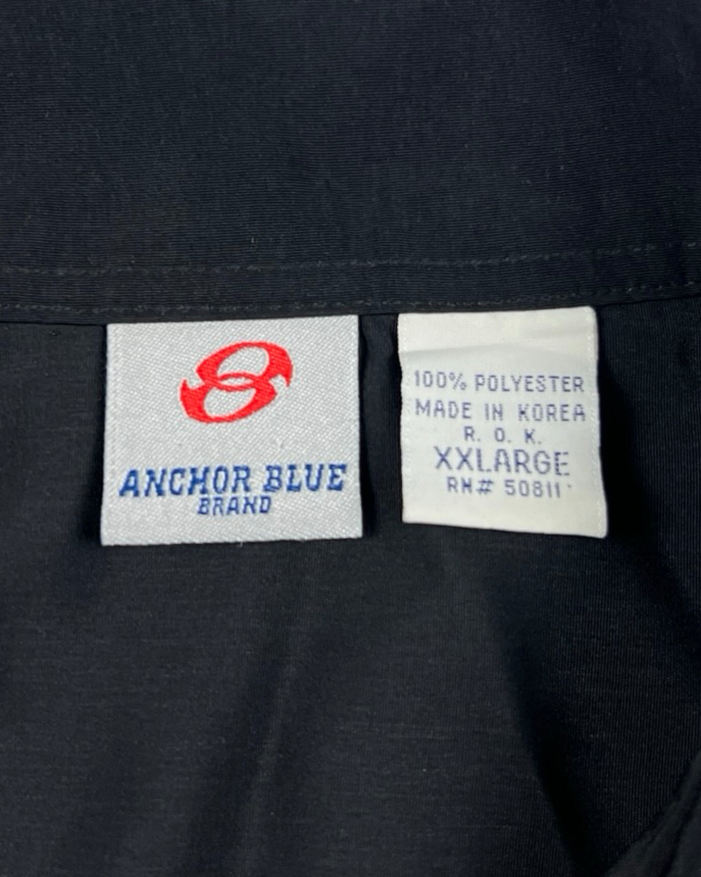 Anchor Blue Flaming Skull Black Shirt