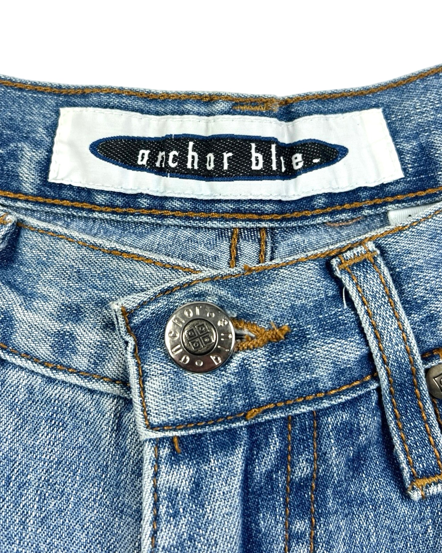 1990’s Anchor Blue Denim Shorts w/Cinch Back Detail