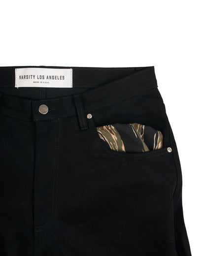 Varsity Los Angeles Black Full Cut Jeans