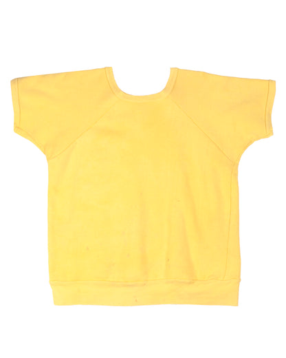 All Cotton Yellow Short Sleeve Crewneck