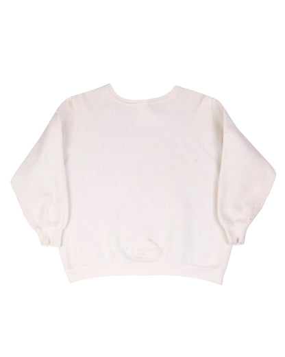 All Cotton White Crewneck