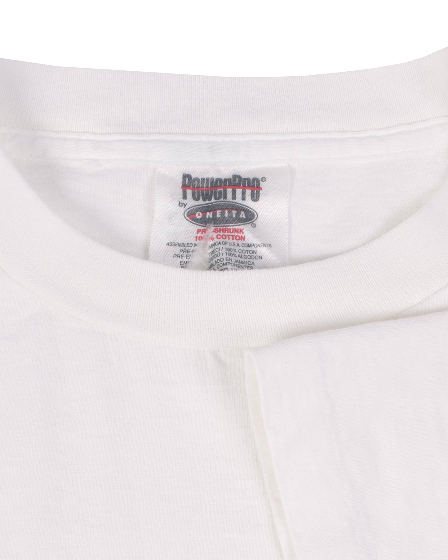 Blank Oneita Power Pro White T-Shirt