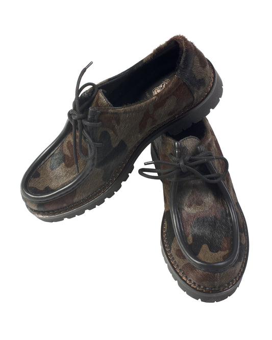 VLA Camo Pony Hair Moc Shoes