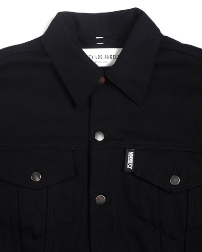 Varsity Los Angeles Black Denim Trucker