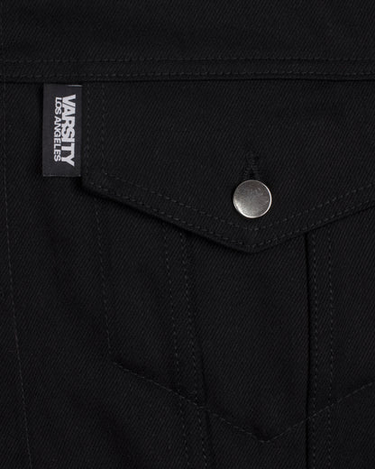 Varsity Los Angeles Black Denim Trucker