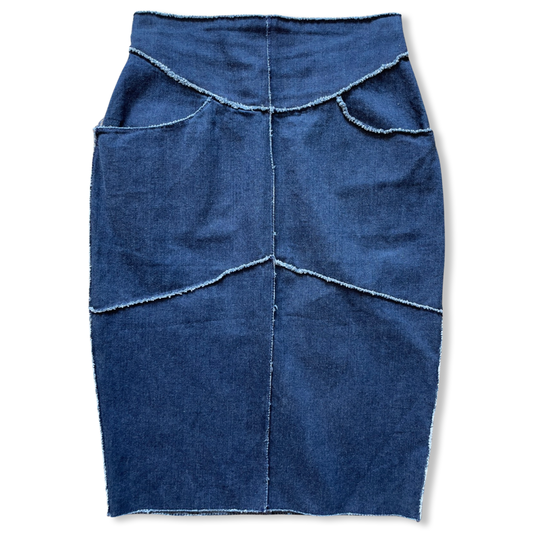 Chanel Denim Patchwork Skirt