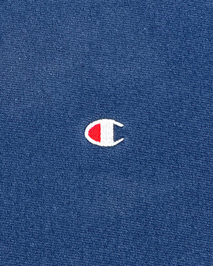 Champion Chopped Blank Blue Reverse Weave Sweatshirt