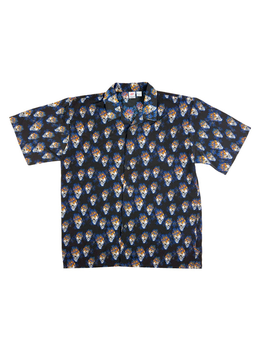 Anchor Blue Flaming Skull Shirt
