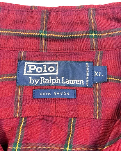 Ralph Lauren Polo Plaid Rayon Shirt